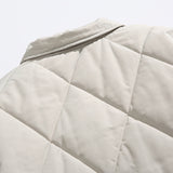 Unisex Winter Cotton Coat Lapel Cotton-Padded Coat Pocket Decoration Loose Cotton Coat
