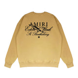 Amiri Long Sleeved Shirt Fashion Brand Crew Sweatshirts round Neck Sweater