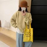 Women Knitted Pullover Autumn and Winter round Neck Sweater Loose Top