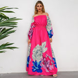 Women Date Dress Autumn Winter Retro Backless Long Sleeves Short Top A- line Long Skirt Suit