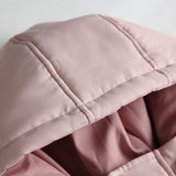 Unisex Winter Cotton Coat Gradient Hooded Cotton-Padded Coat Embroidered Cotton-Padded Coat