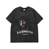 Men's T Shirt Printed Short-Sleeved T-shirt Men's and Women's Hip Hop Couple Half-Sleeved Top Summer