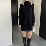 Women Knitted Two-Piece Set Autumn and Winter Turtleneck Sweater 5t5156