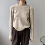 Women Winter Knitted Sweater Long Sleeve Thick Knitwear 8t7196
