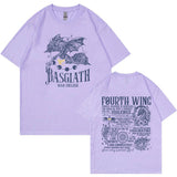 Basgiath War College Fourth Wing Dragon Rider Print Tee Shirt