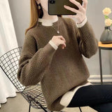 Women Knitted Pullover Autumn and Winter Loose Knitwear