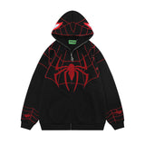 Men Hoodie Spider-Man Couple Hoodies Hiphop Zipper Cardigan Hoodie