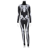 Women Jumpsuit Autumn Halloween Cosplay Printed Jumpsuit