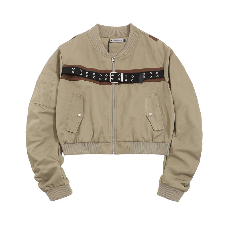 Women Jacket Casual Autumn Pleating Long Sleeve Jacket