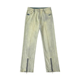 Men Jeans Vintage Washed Straight Jeans
