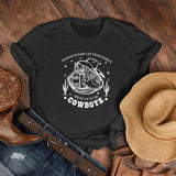 Denim Graphic T-Shirt Vintage Western