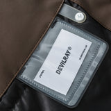 Unisex Winter Cotton Coat Winter Stand-up Collar down Jacket Retro Loose PU Leather down Jacket