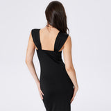 Women Dress Sheath Square Collar Vest Dress Sexy Dress