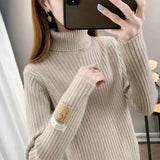 Women Knitwear Autumn and Winter Turtleneck Knitwear Loose Sweater