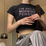 Women Tops round Neck Letter Short Sleeve T-shirt Summer Casual Top (Csm2024)