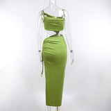 Women Dresses Sexy Cutout Backless Dress (Bla0420)