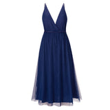 Women Date Dress Summer Sexy Tulle Skirt V-neck Dress Dress