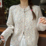 Women Knitwear Autumn and Winter Zipper round Neck Sweaters Cardigan