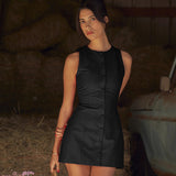 Women Dresses Spring Slim Sleeveless Short Skirt Vest Dress (Csm202403)