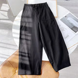 Women Sweatpants Loose Wide-Leg Straight Pants White Casual Pants