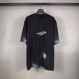 Mens T-shirts Balen Paris Hand-painted Worn Washed old Loose Short sleeves