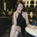 Women Dresses Summer Slim Fit Skirt Socialite Style Sexy Backless Short Dress