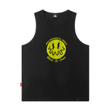 Mens Vest Bear Print Sleeveless T-Shirt Basketball Vest