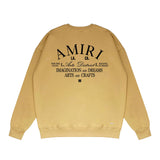 Amiri Long Sleeved Shirt Fashion Brand Crew Sweatshirts round Neck Sweater