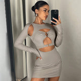 Women Dress Sexy Cutout Slim Fit Sheath Dress