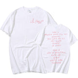 Rapper Lil Peep Pink Print Graphic Tee Shirt Men Casual