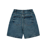 Men Shorts Vintage Casual Denim Shorts Straight Cargo Shorts Men
