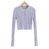 Women Sweater Knitwear Retro Short Knitwear Spring and Autumn Sweater Cardigan