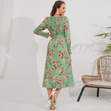 Women Date Dress Autumn and Winter round Neck Dress