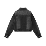 Women Jacket Washed and Worn Denim Short Coat Vintage Jacket