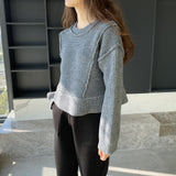 Women Winter Knitted Sweater Autumn and Winter Crew Neck Pullover Sweater Sweater 8t3107