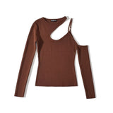 Women Sweater Knitwear Autumn Sexy Halter Shoulder-Baring Sweater