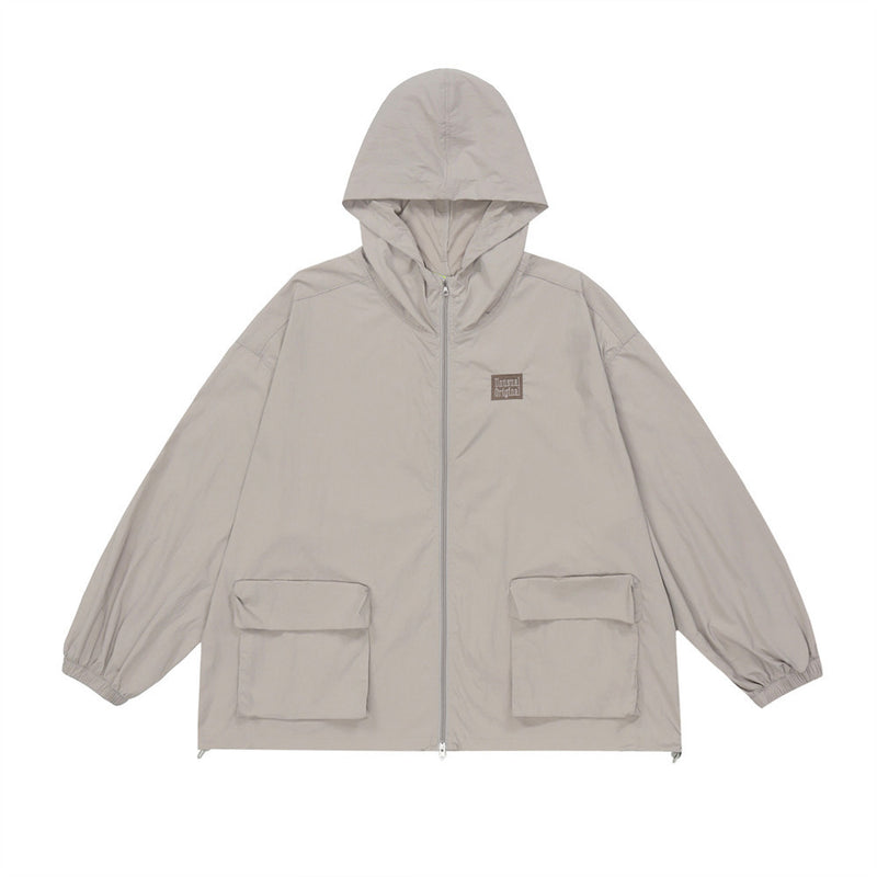Men Jacket Coat Spring and Autumn Shell Jacket Men's Outdoor Sports Hooded Coat Jacket Sun Protection Clothing