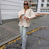 Women Trench Coat Blazer Autumn and Winter Loose Long Sleeve
