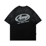 Men T Shirt Vintage Print Short Sleeves T-shirt Male Vintage