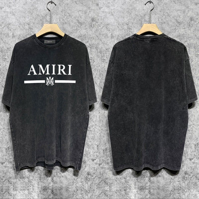 Amiri T-shirt Washed and Worn Retro Short Sleeve T-shirt