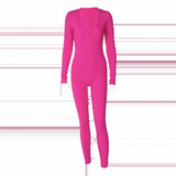 Women Jumpsuit Spring Sports Long Sleeve Jumpsuit