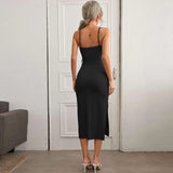 Women Dress Summer Sexy Knitted Sling Dress