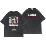 SLAM DUNK T-shirt anime old washed cotton short-sleeved top