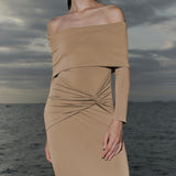 Women Dresse Autumn Winter Long Dress Tight Skirt