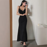 Women Dresses Suspender Dress V-neck Lace Dress Sexy