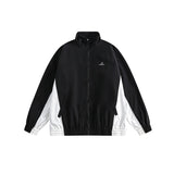 Unisex Jacket Spring and Autumn Vintage Sports Jacket for Men and Women Couple Splicing Coat