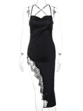 Women Dresses Summer Sexy Backless Slim Fit Lace Sling Dress