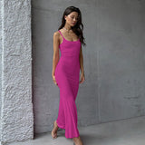 Corset Dress Autumn Sexy Pink Knit Halter Dress