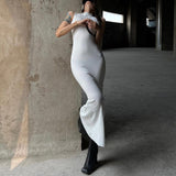 Women Dresses Summer Slim round Neck Dress