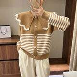 Women Knitwear Spring and Autumn Stripes Sweaters Cardigan